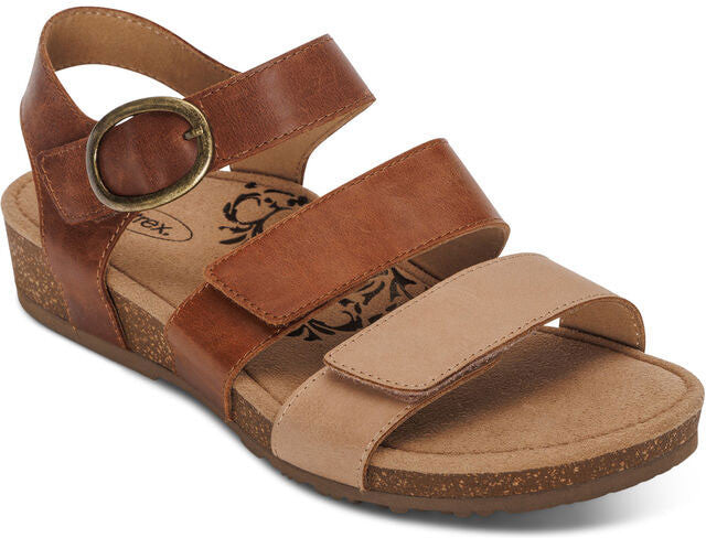  Aetrex Women's Lilly Adjustable Quarter Strap Sandal
